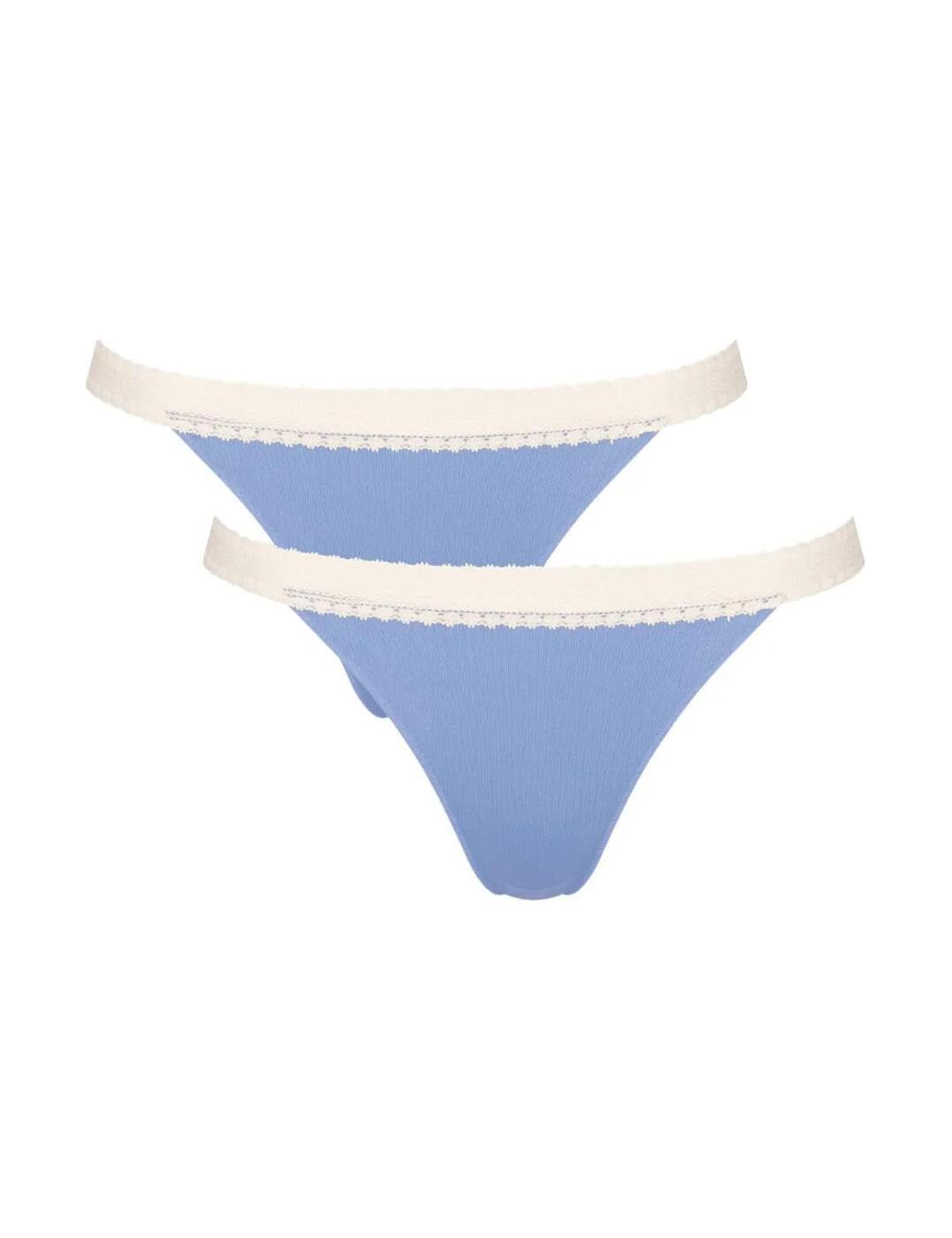 sloggi GO Ribbed tanga donna x2 cotone costine