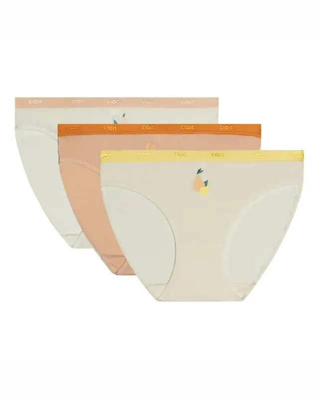 DIM Les Pockets slip donna 3 pezzi cotone multicolore