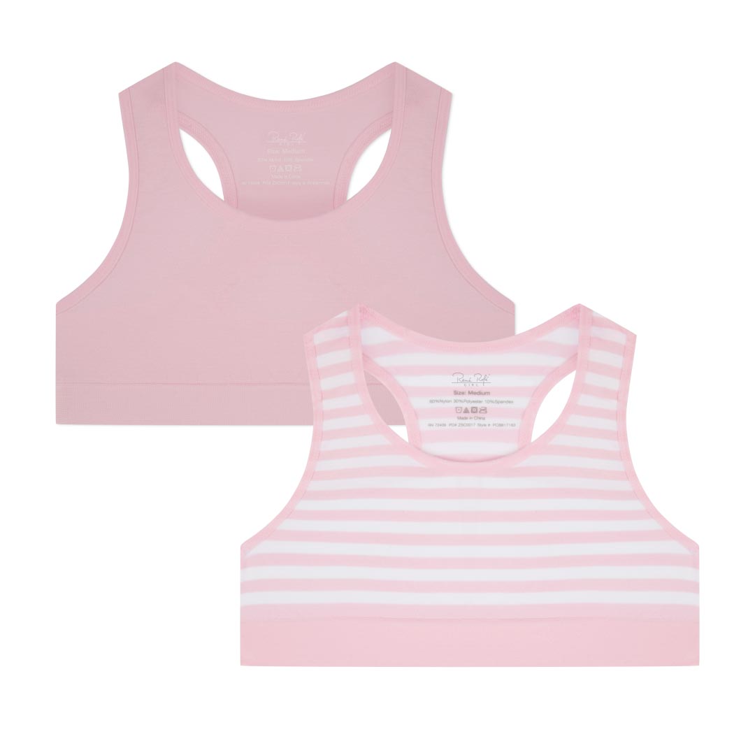 René Rofé Girls bralette bambina 2-pack M rosa sportiva