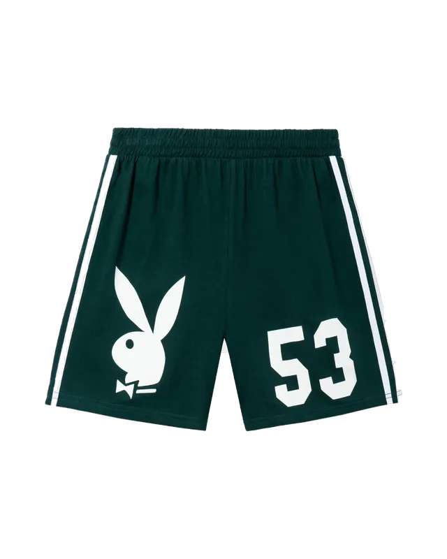 Playboy 1953 Sport shorts verde vita elastica unisex
