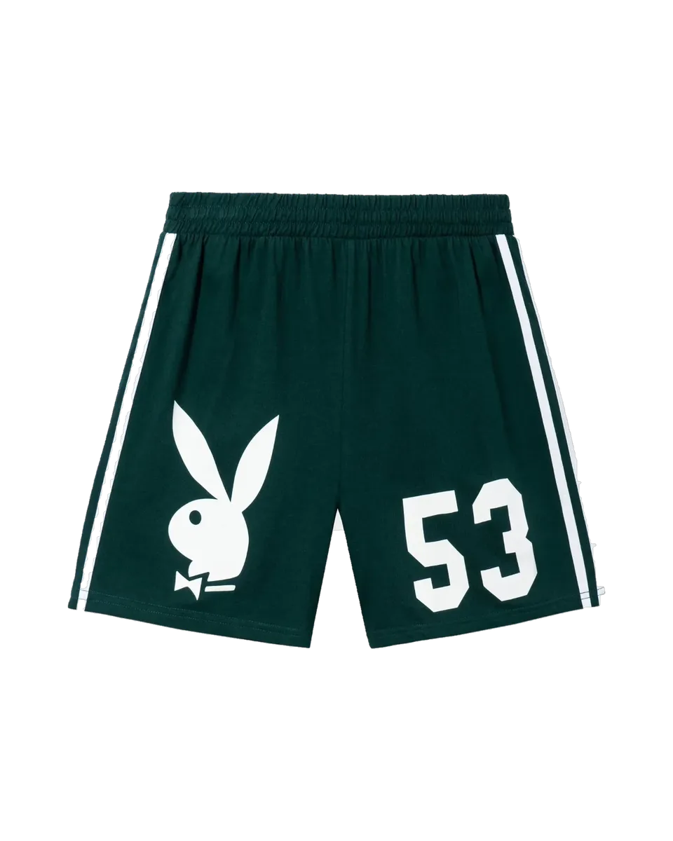 Playboy 1953 Sport shorts verde vita elastica unisex