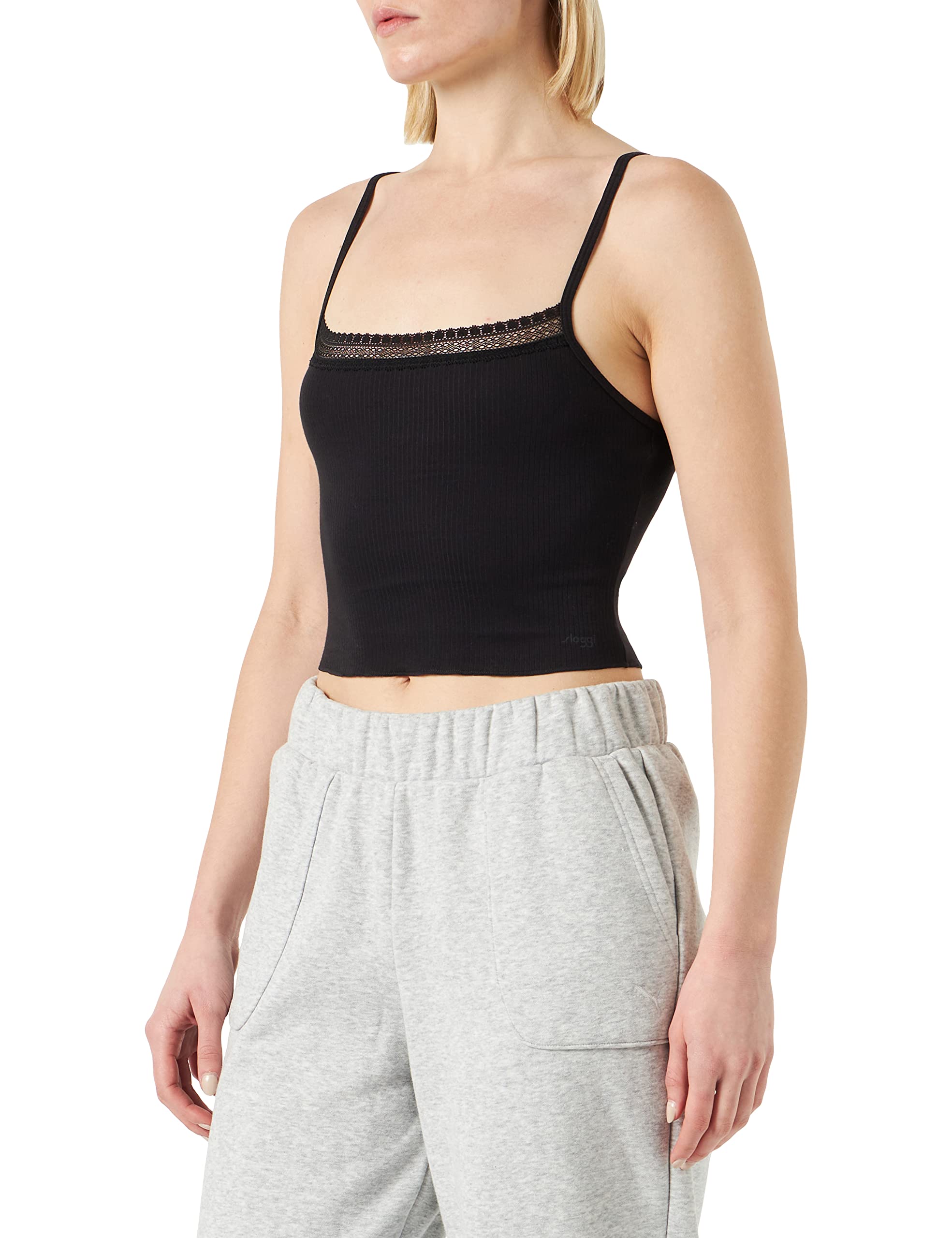 Sloggi Go Ribbed Crop Top donna taglia M cotone