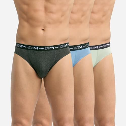 DIM slip uomo cotone 3 pezzi verde blu