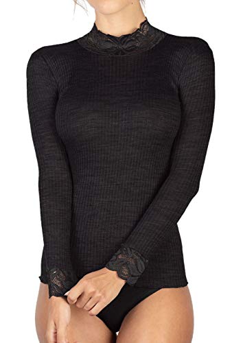 Egi maglia lupetto blu micro lana manica lunga S-M