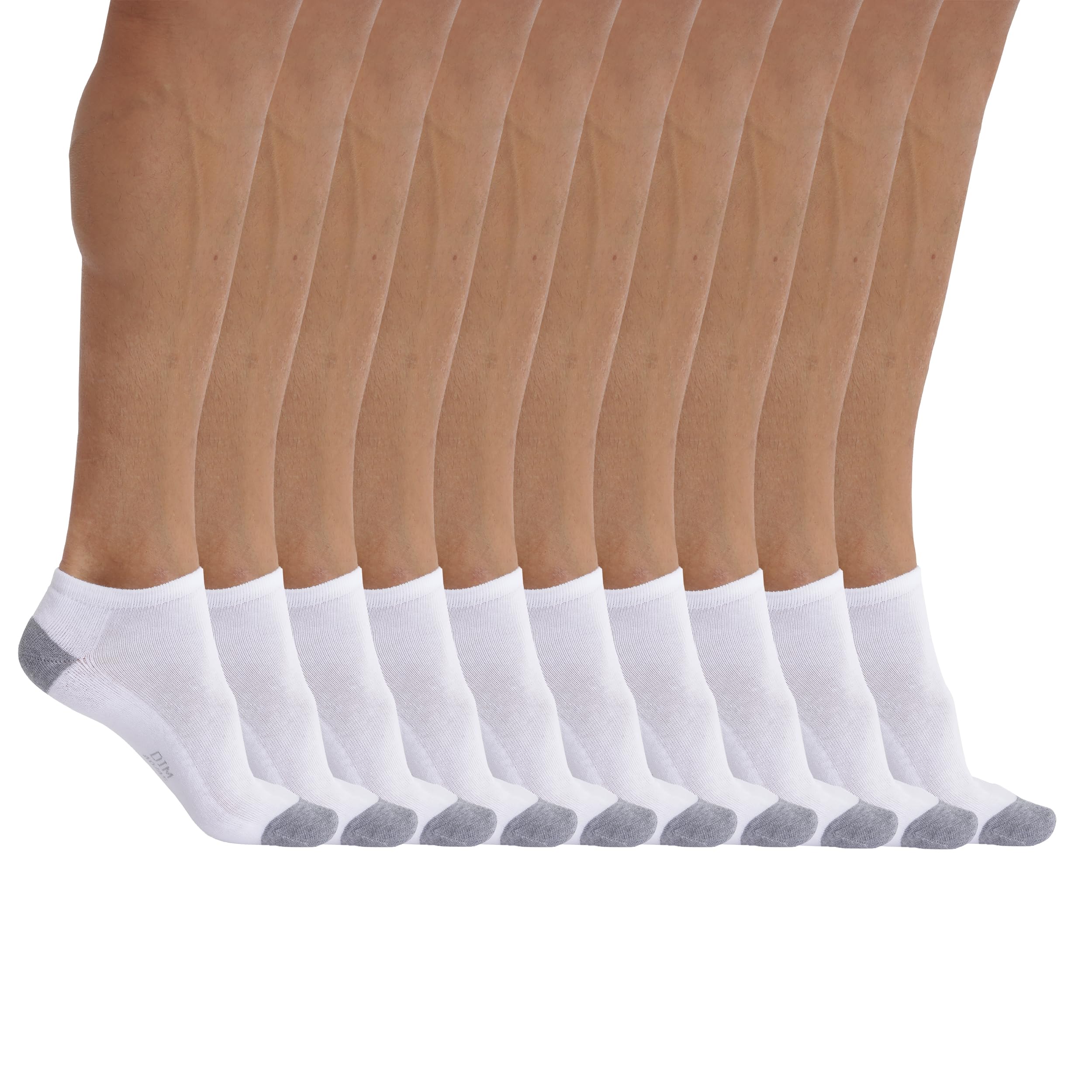 DIM Ecodim Sport calzini corti uomo x10 bianco-nero