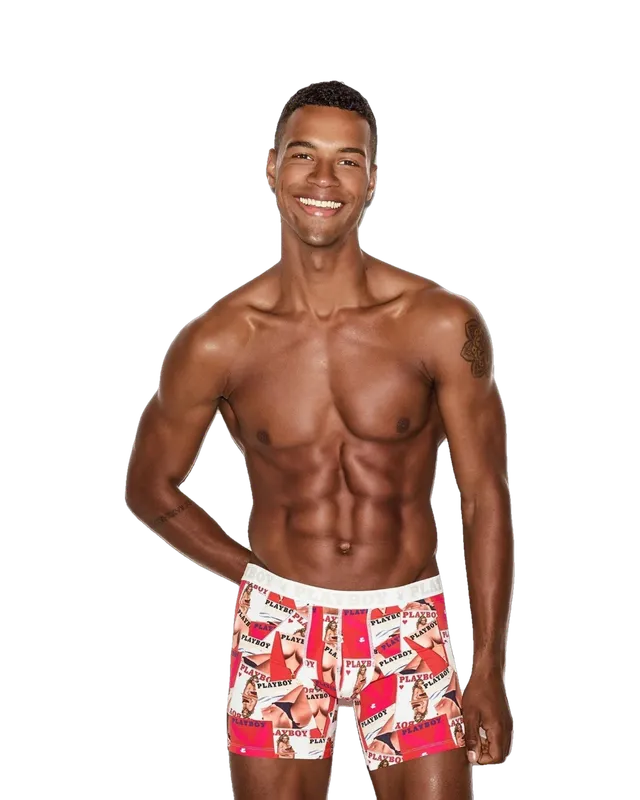 Playboy Cover Collage boxer brief uomo microfibra