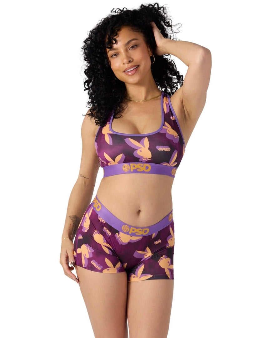 Playboy x PSD 3D Tumble reggiseno sportivo viola imbottito