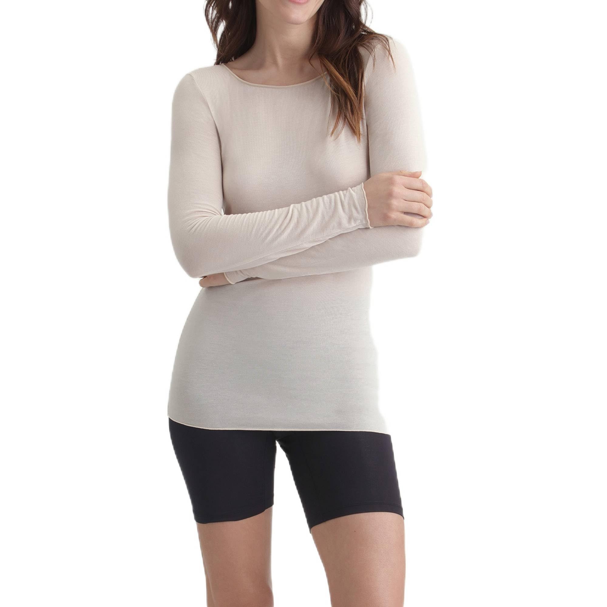 DIM In Cashmere t-shirt manica lunga donna scollo barca