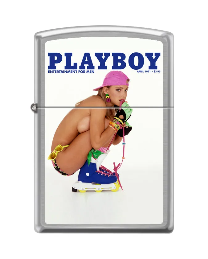 Playboy April 1991 Cover accendino Zippo argento