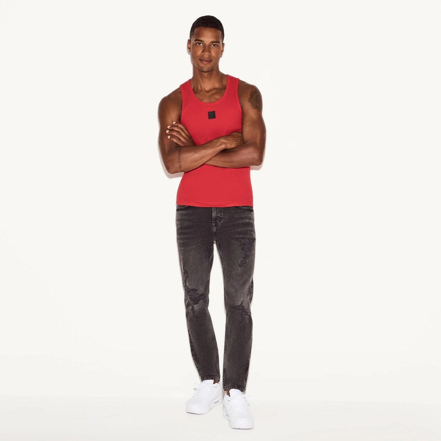 Playboy Skinny jeans grey destroy elasticizzato uomo