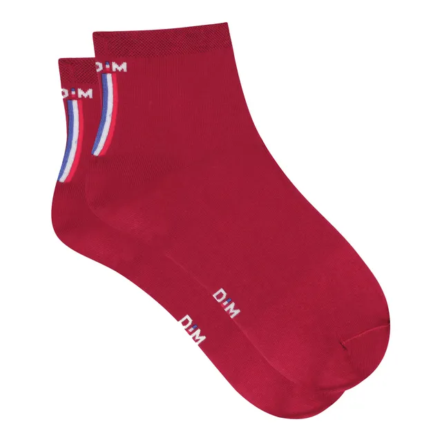 DIM Made in France Bandiera Calzini Rossi Cotone