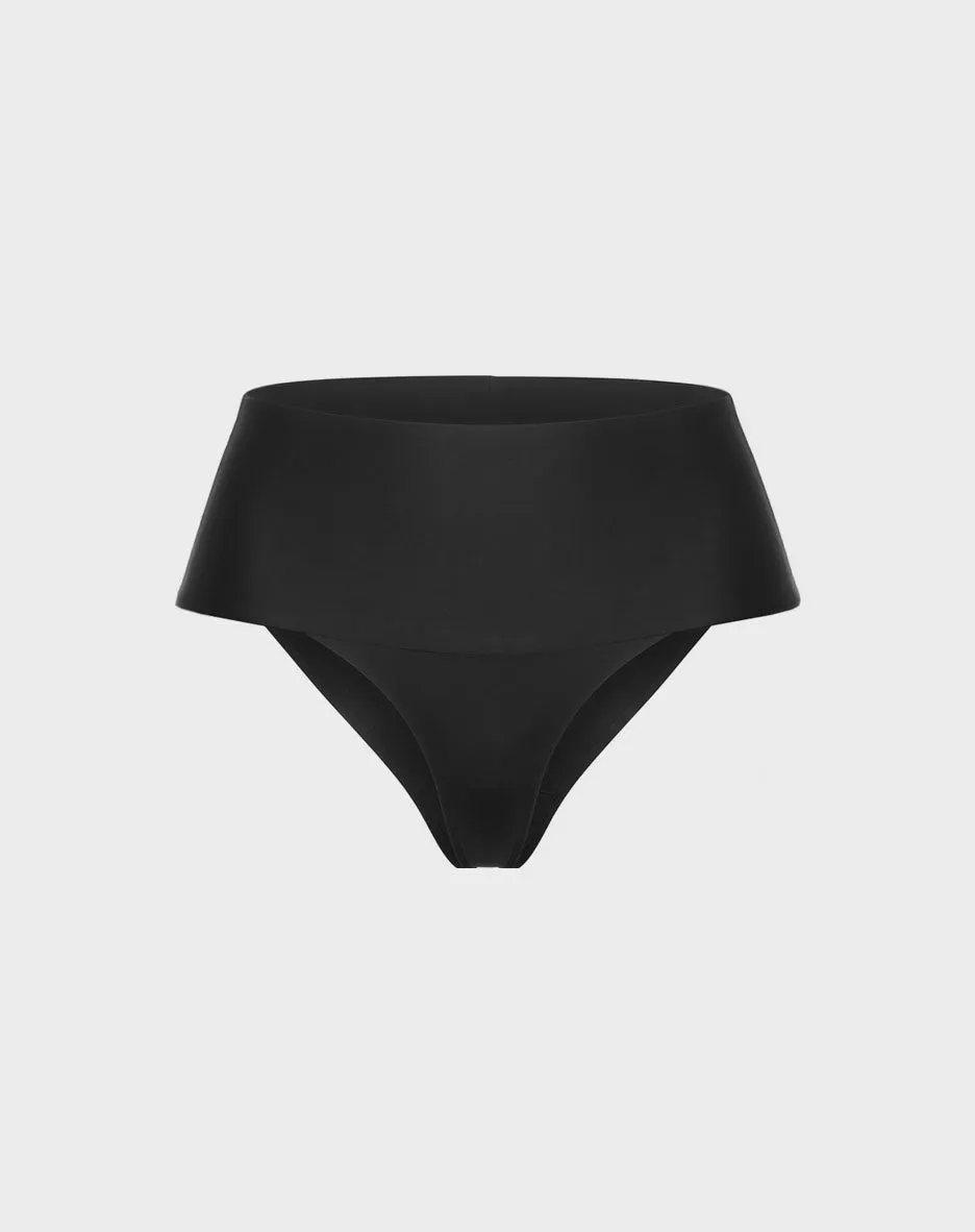 René Rofé Shaping Bikini slip modellante 3 pezzi nero rosa marrone