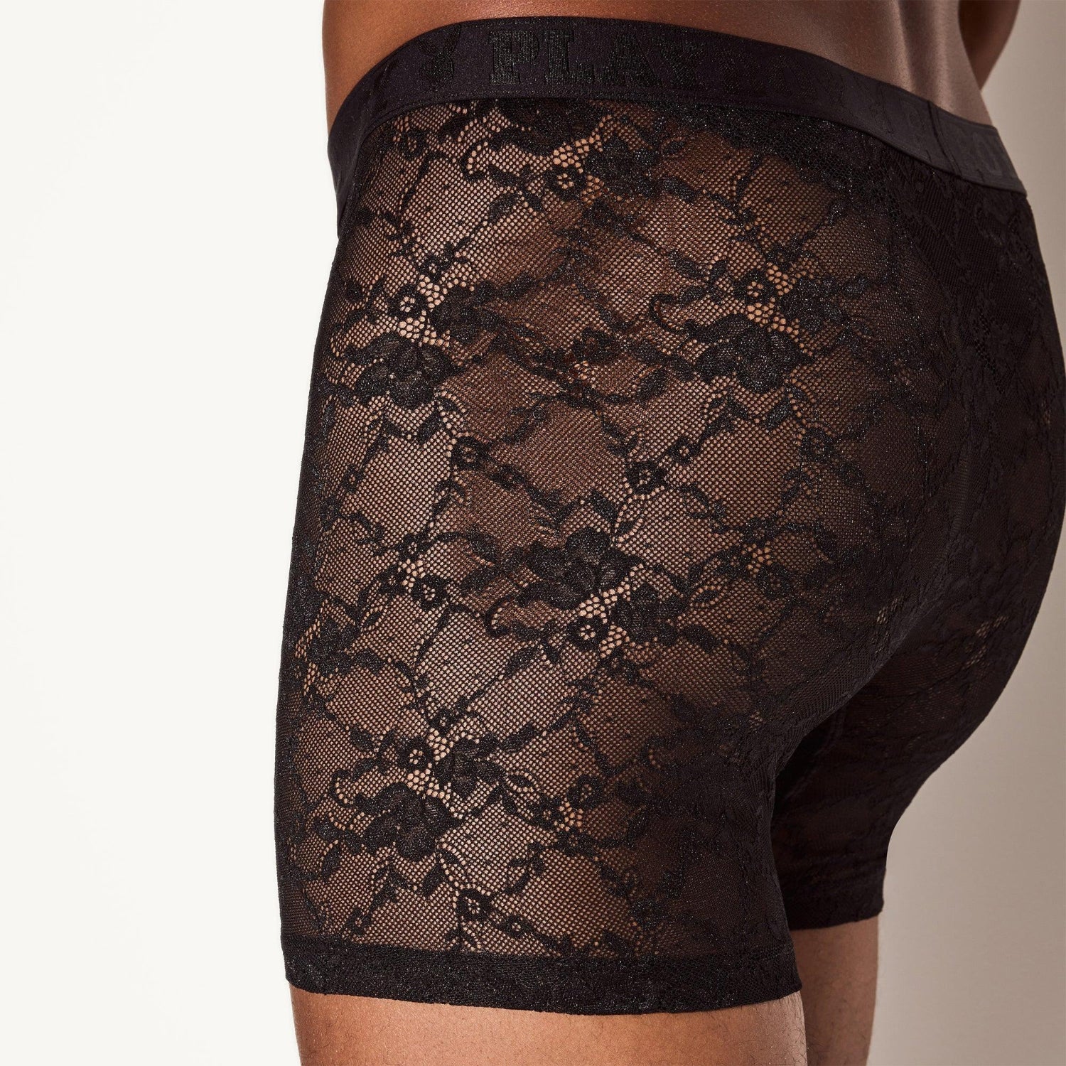 Playboy Lace Boxer Brief boxer nero pizzo uomo