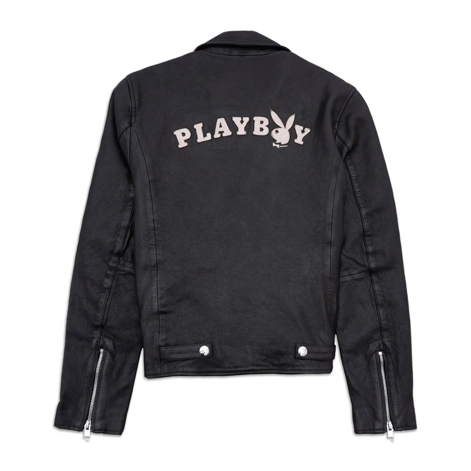 Playboy Olympe giacca uomo pelle nera agnello