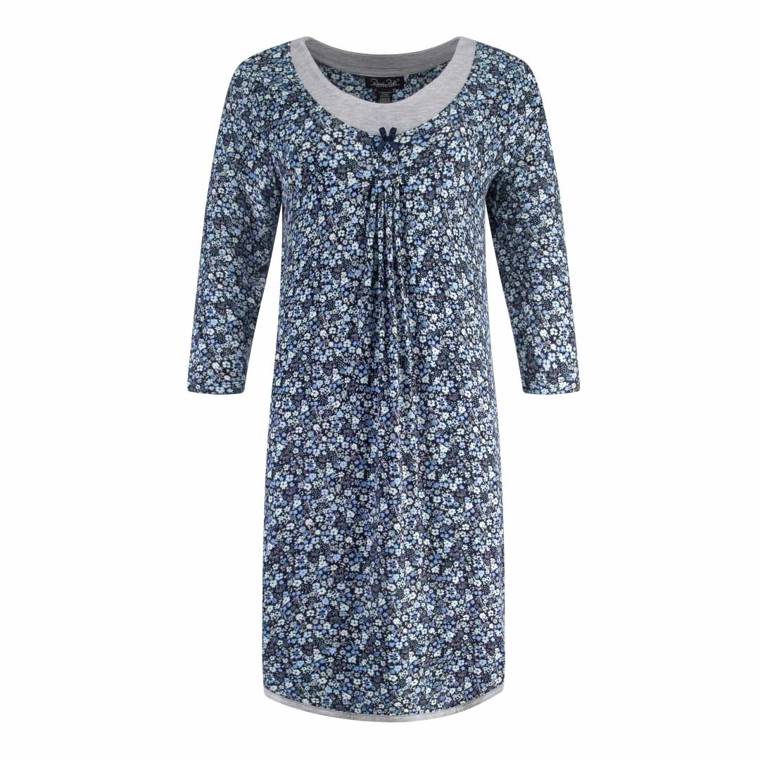 René Rofé Rayon Spandex camicia da notte grigia M morbida