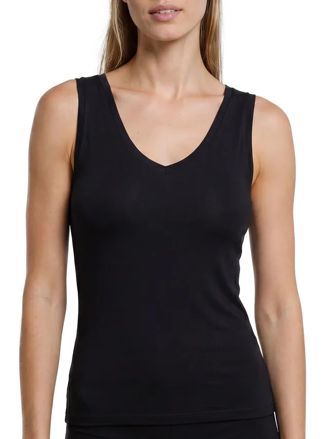 Egi Art. 2502 Canotta Donna Bambù Scollo V Spalla Larga