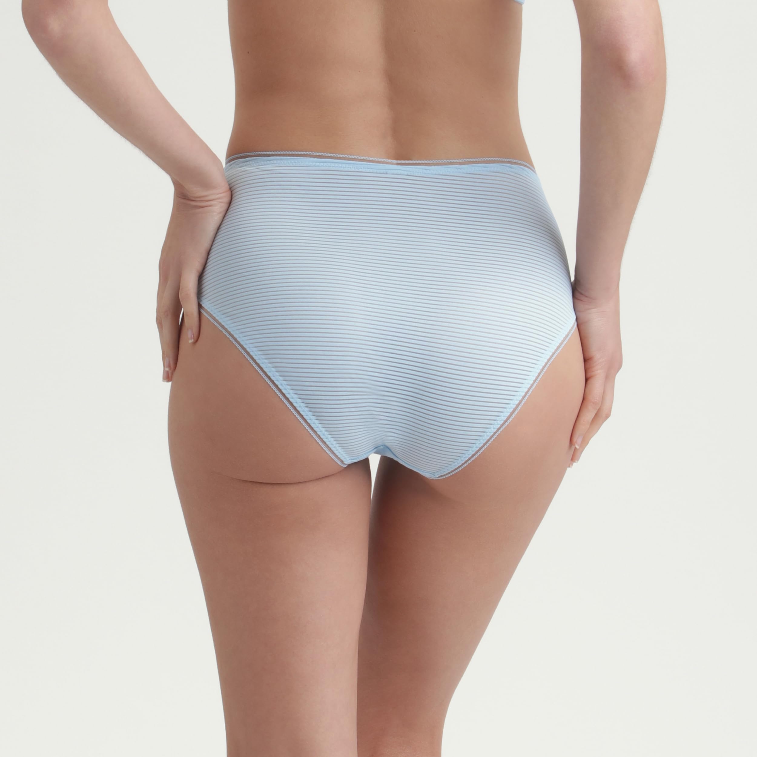 DIM x Ines de la Fressange culotte donna vita alta blu XXS