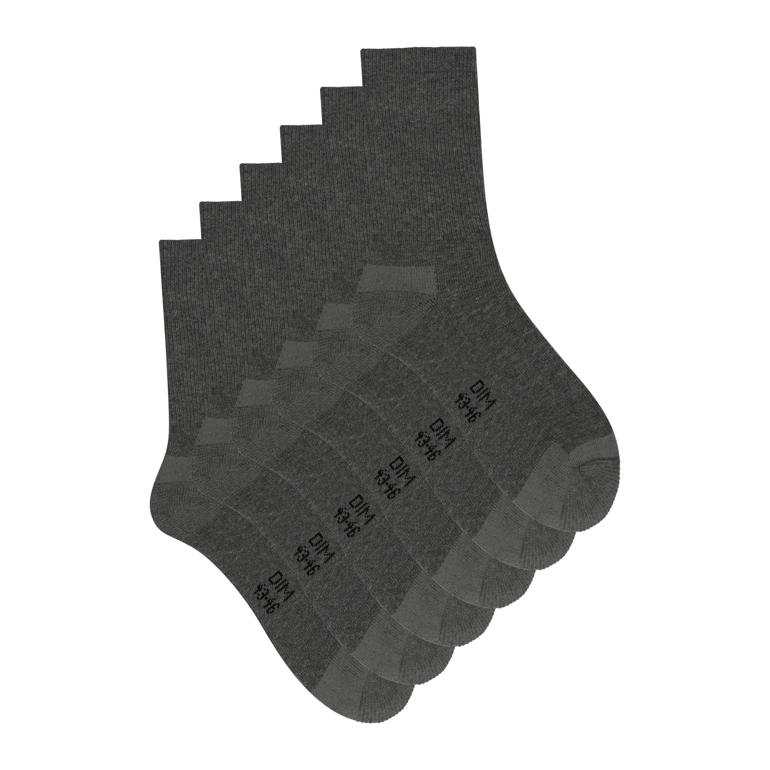 DIM Outdoor Work calzini uomo x3 grigio melange rinforzati