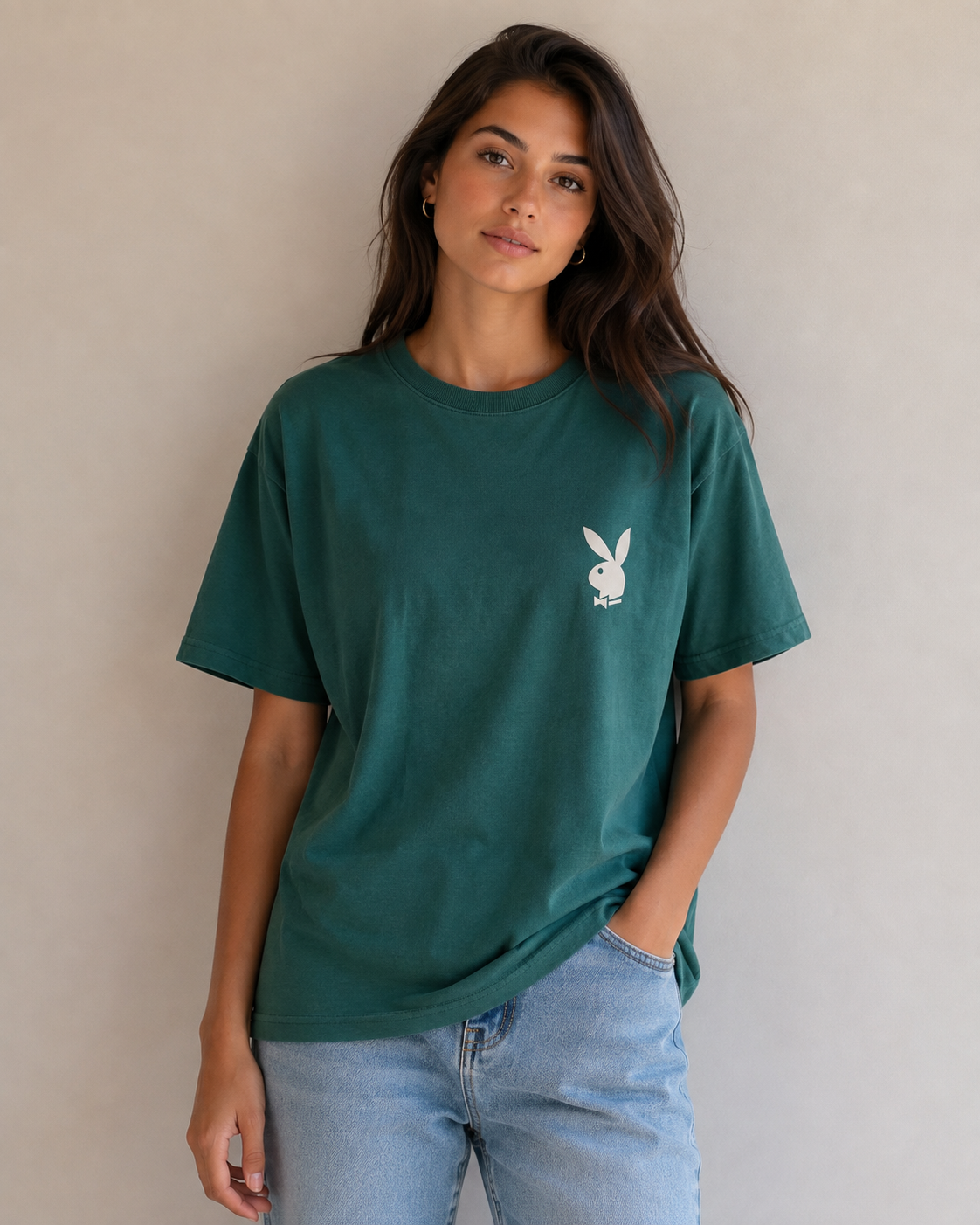Playboy Feb 1971 Cover t-shirt verde cotone