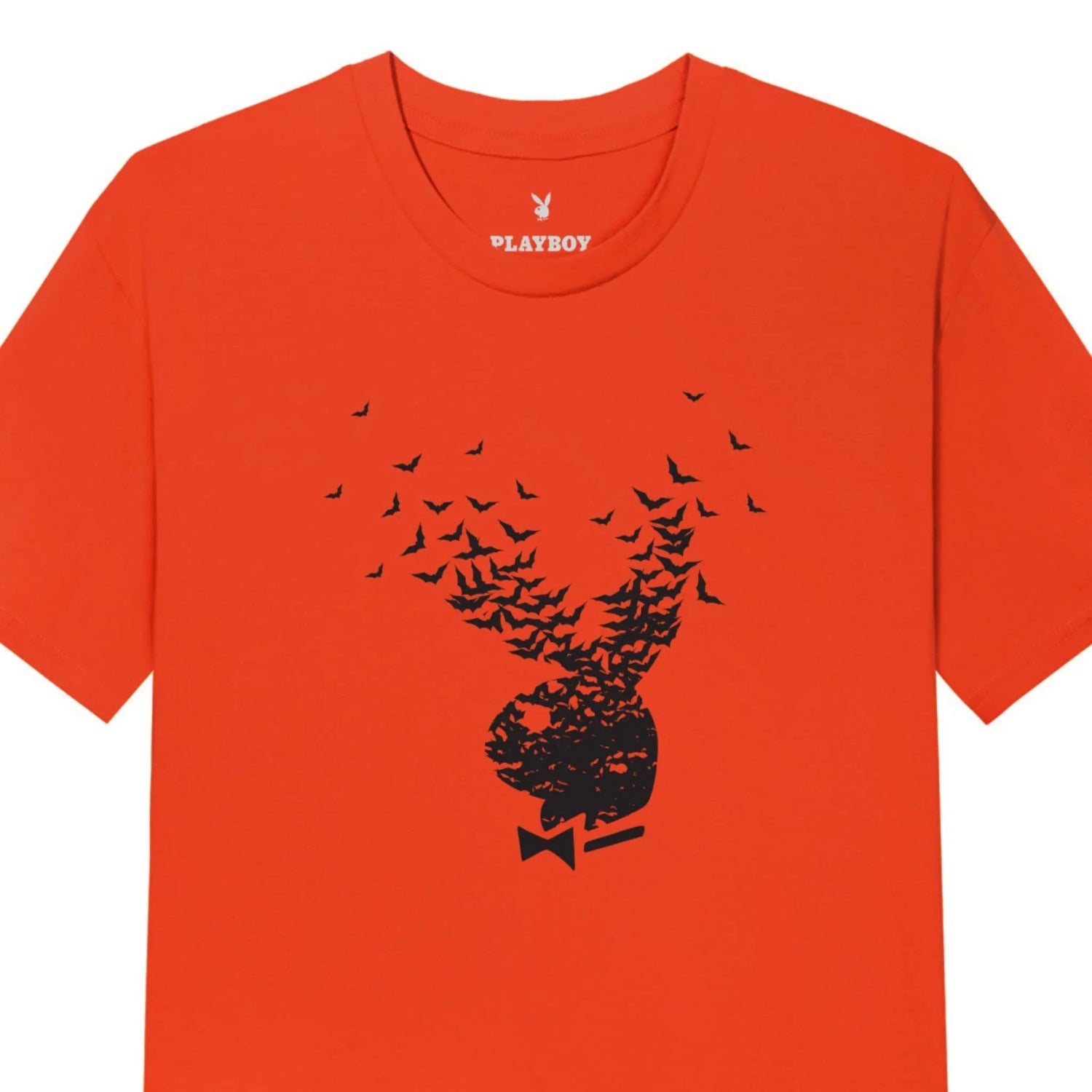 Playboy Exploding Bat T-Shirt arancione in cotone