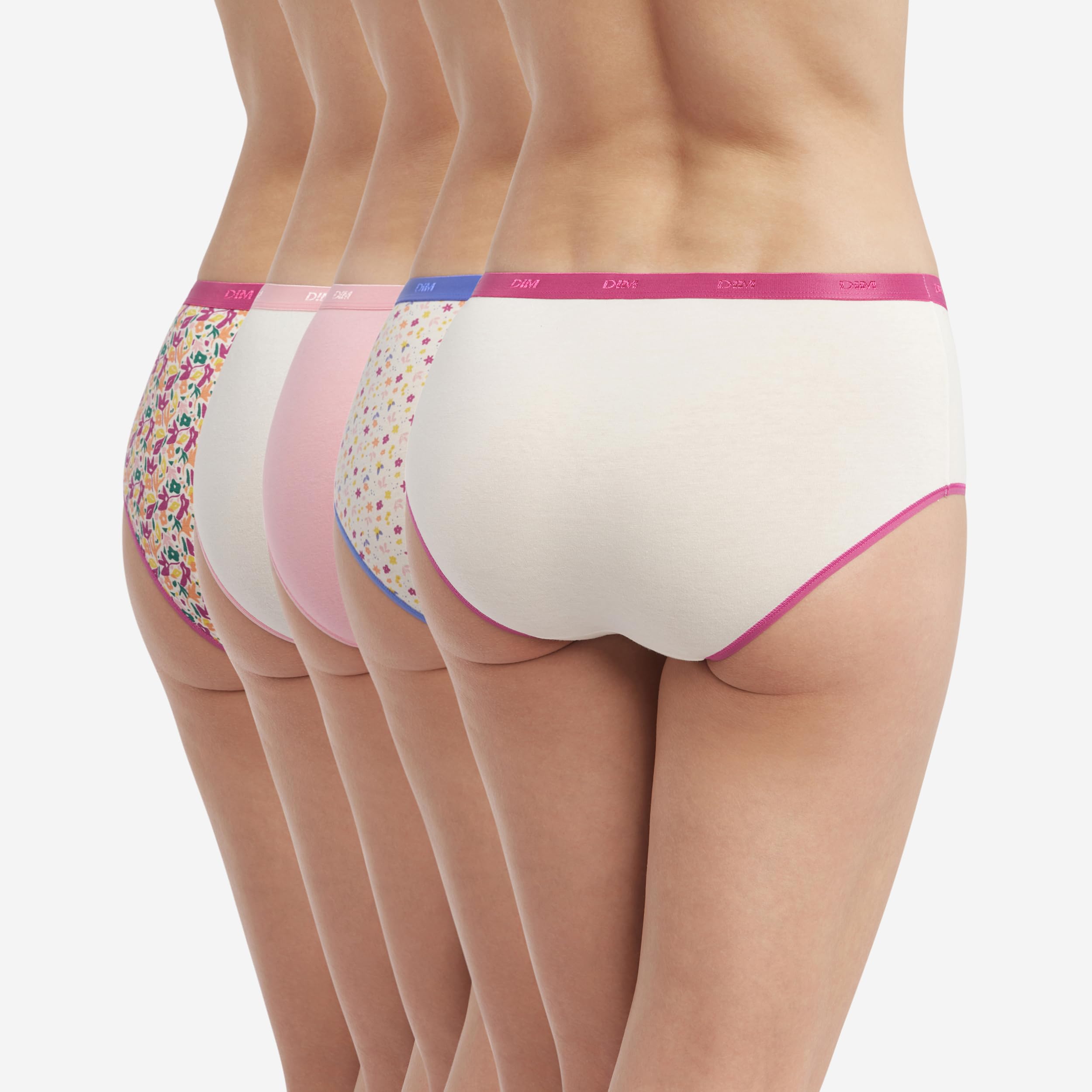 Dim Les Pockets Coton boxer x5 Fleurs Pop cotone