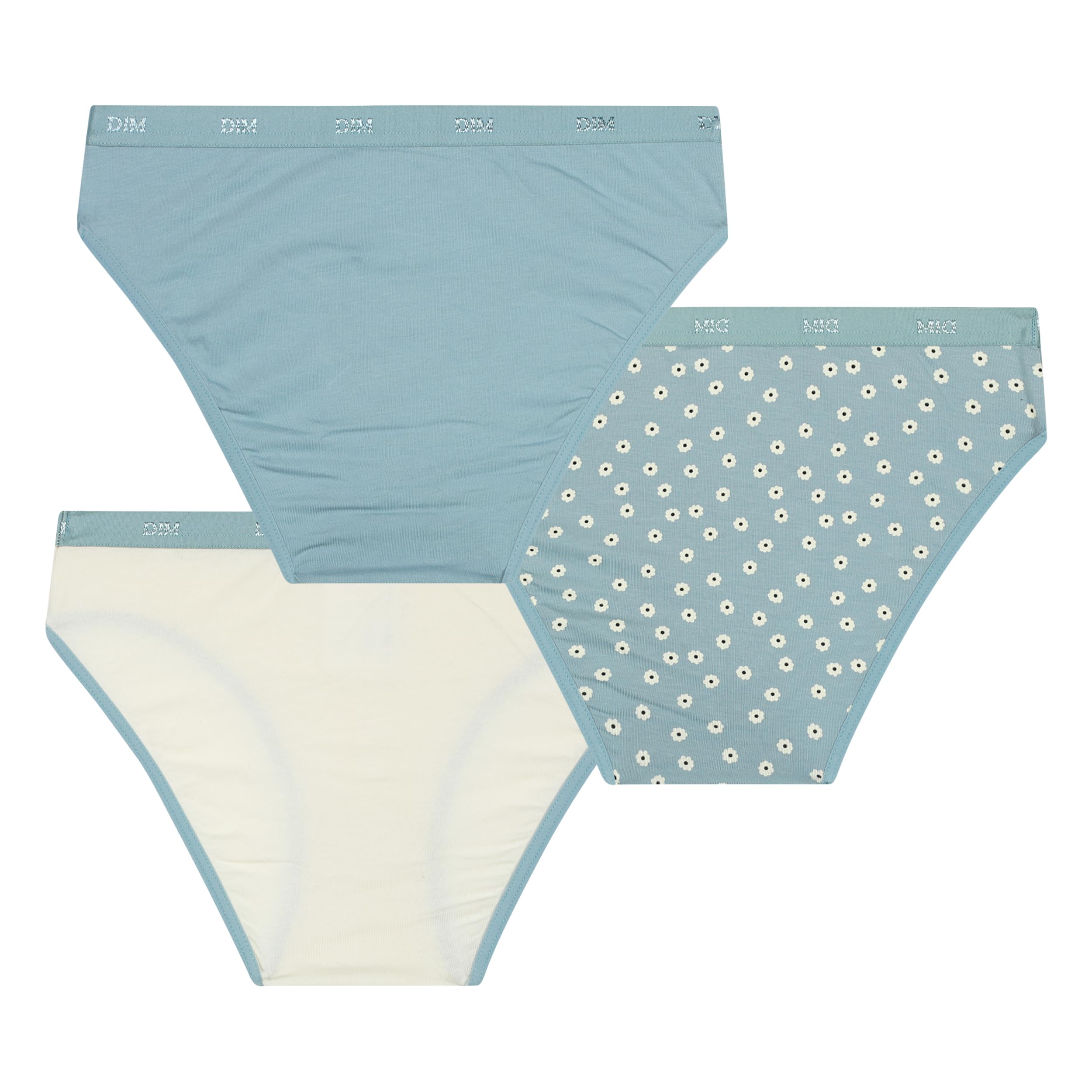 DIM Les Pockets Slip Bambina x3 10 Anni Cotone Blu