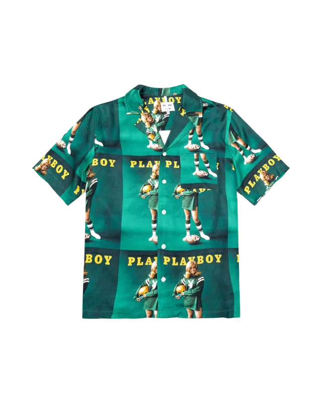 Playboy x Soulland September 1967 camicia uomo verde Tencel