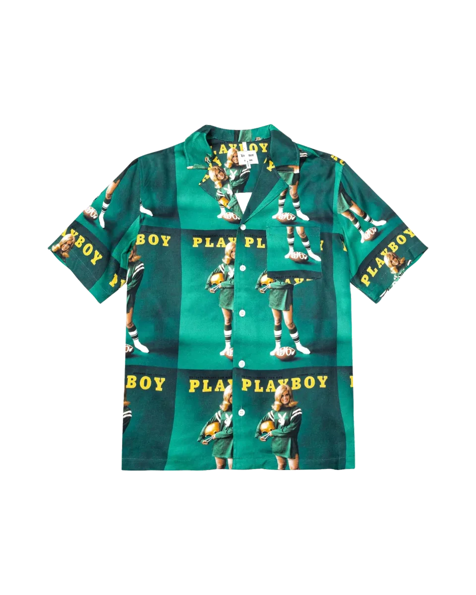 Playboy x Soulland September 1967 camicia uomo verde Tencel
