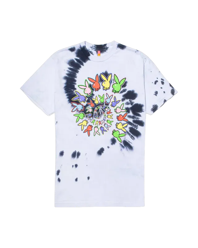 Playboy x Color Bars Spiral Tie-Dye t-shirt tie-dye grigia