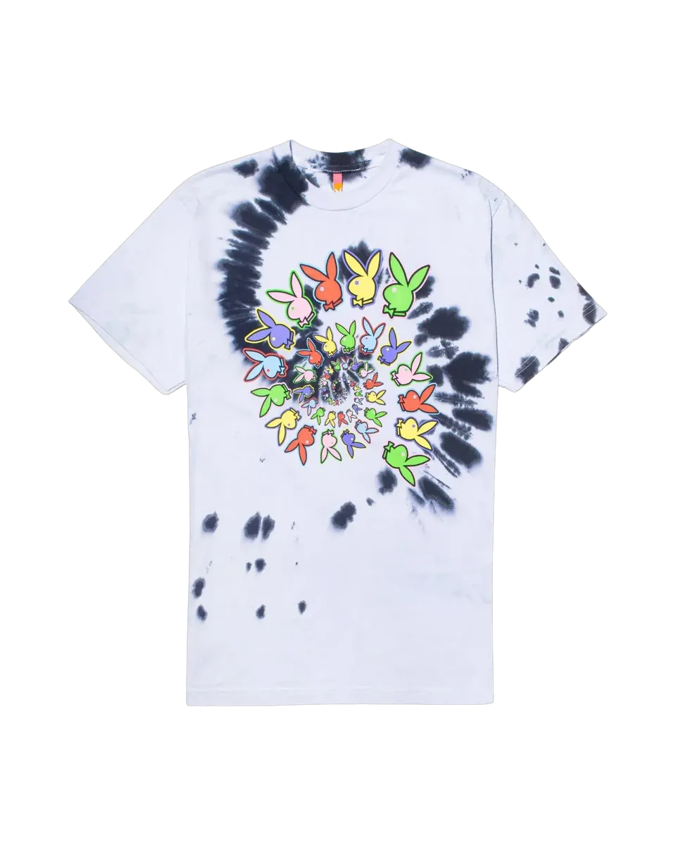 Playboy x Color Bars Spiral Tie-Dye t-shirt tie-dye grigia