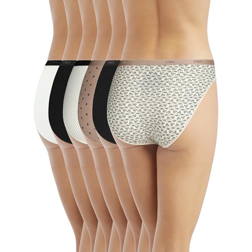 DIM Les Pockets slip cotone donna x6 multicolore