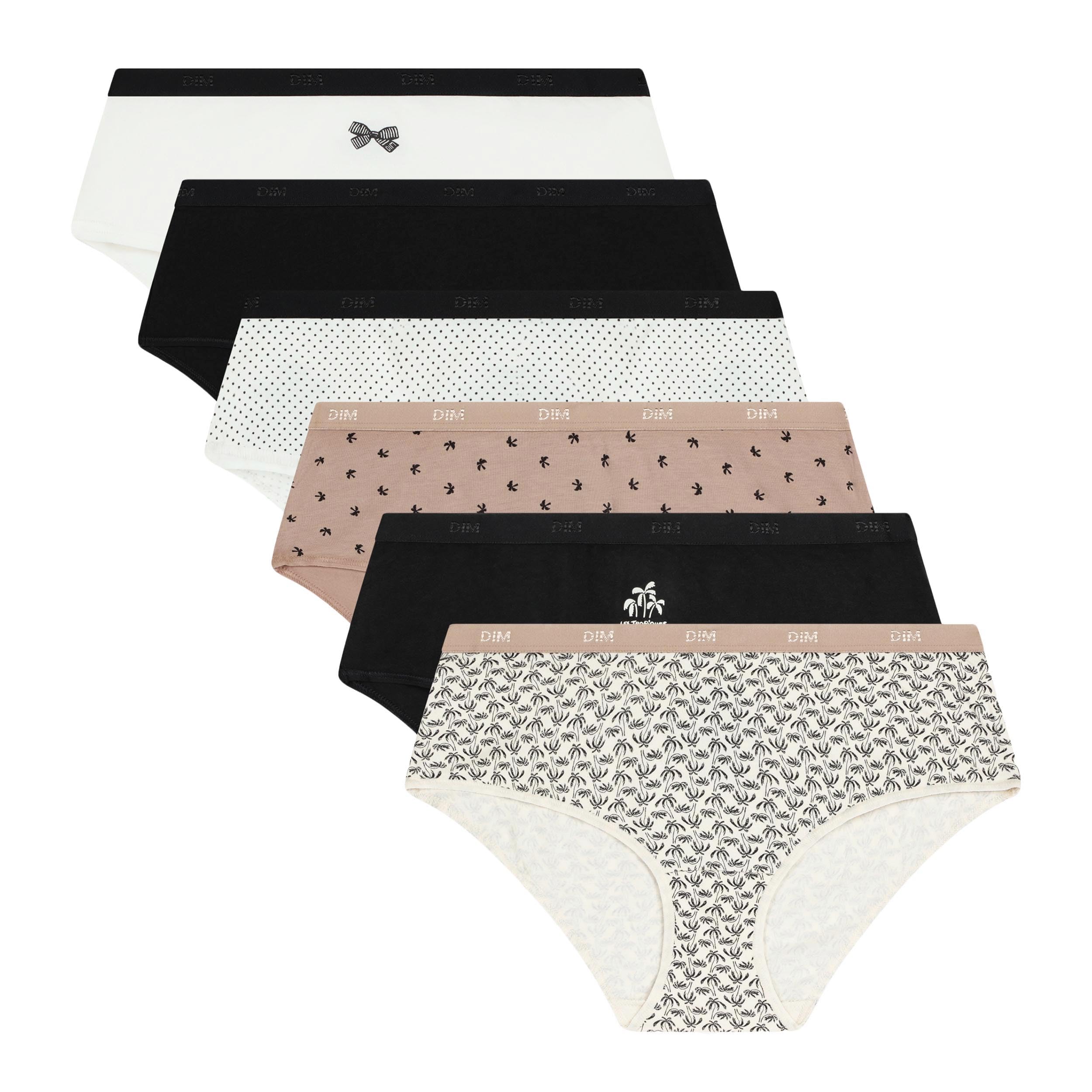 DIM Les Pockets slip donna cotone x6 multicolore