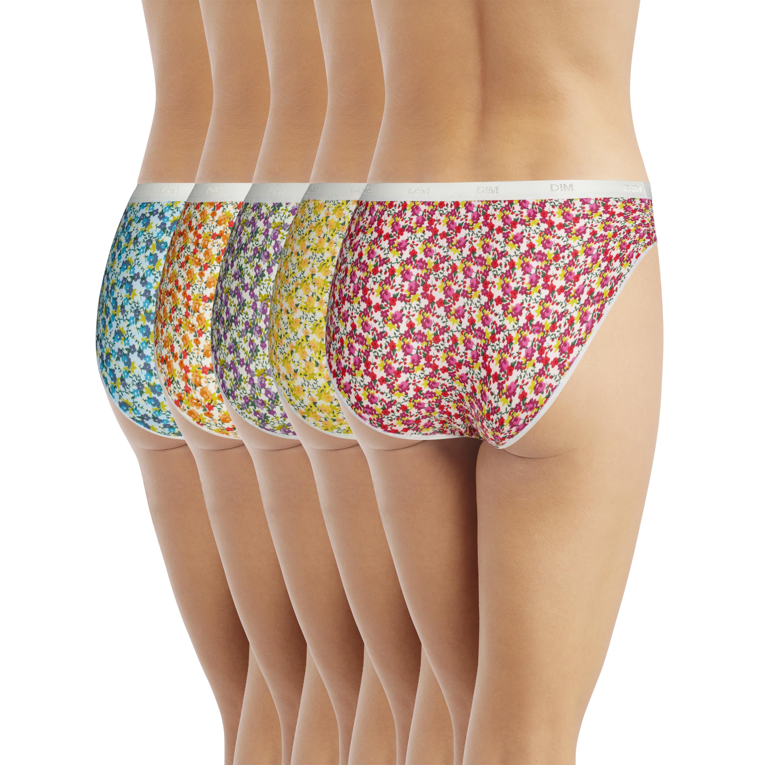 DIM Les Pockets slip donna cotone M x5 fiori