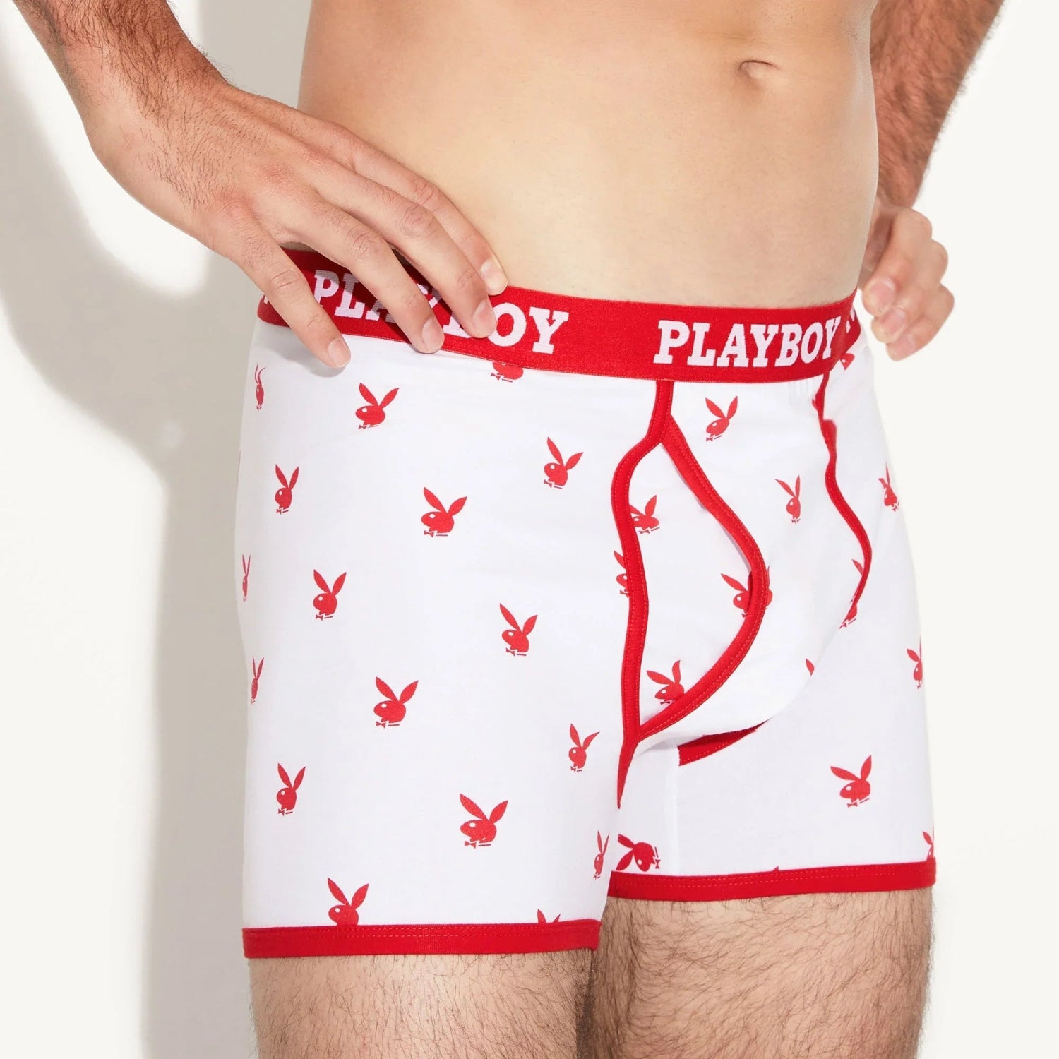 Playboy Rabbit Head boxer uomo rosso cotone S