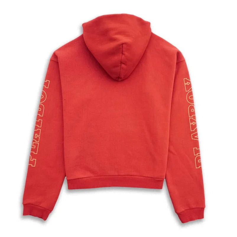 Playboy Bunny Logo hoodie felpa rossa vestibilità oversize