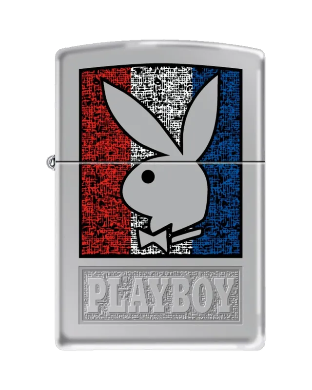 Playboy Red White Blue accendino Zippo argento