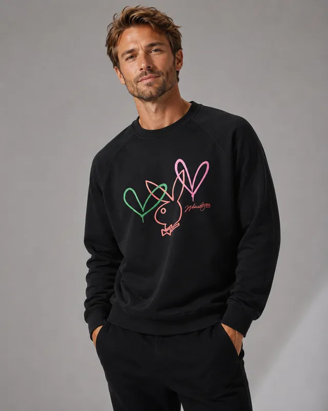 Playboy x JGC Love Bunny felpa unisex nera
