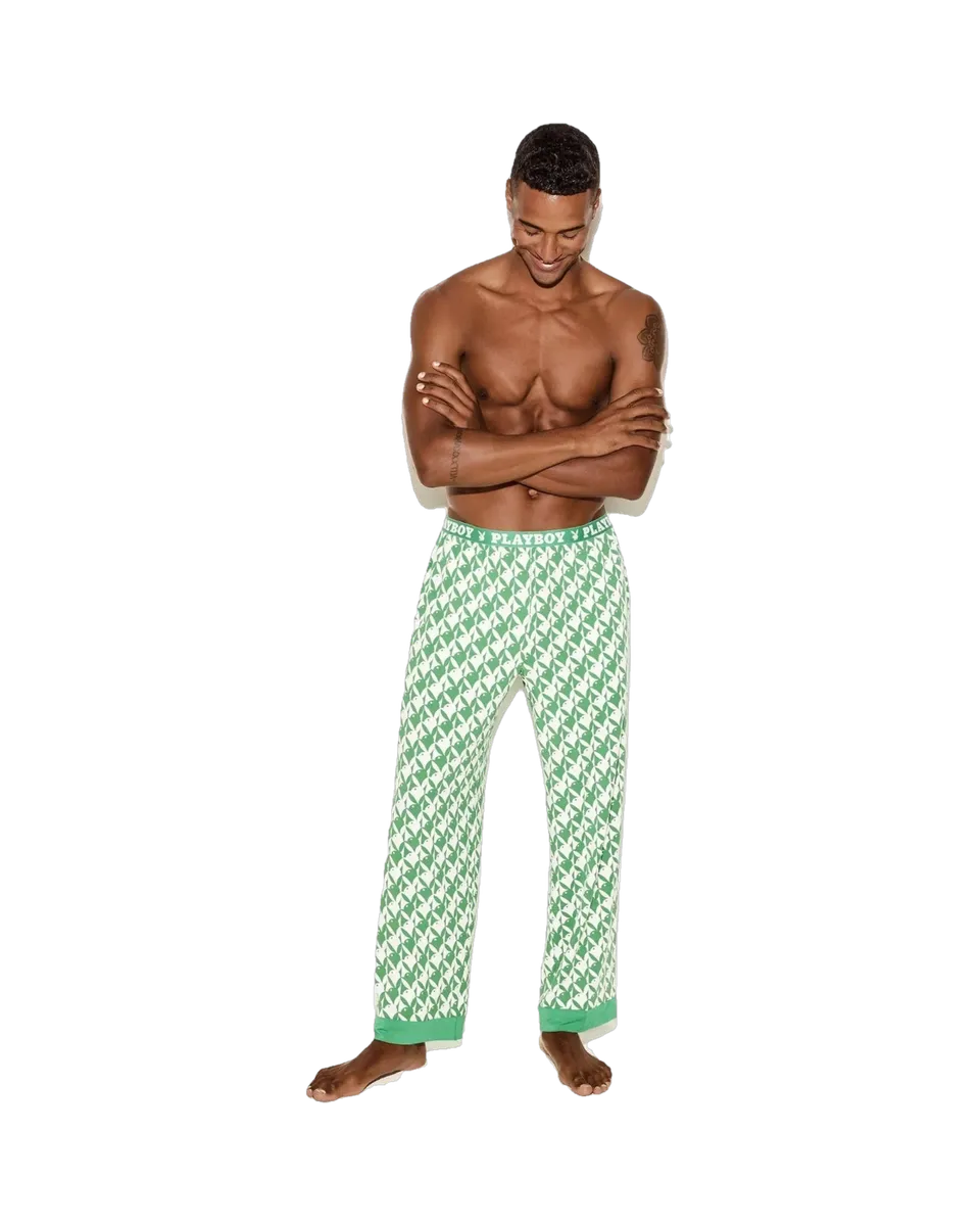 Playboy Classic pigiama uomo modal verde camicia-pantalone