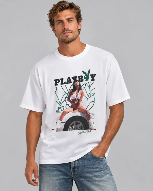 Playboy Calm Bunny t-shirt bianca cotone unisex