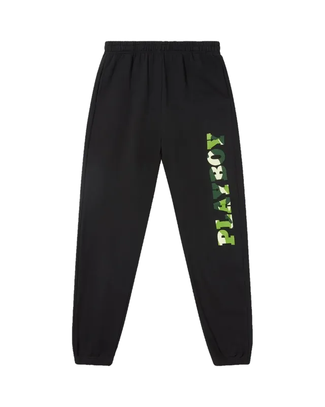 Playboy Hare Green Camo pantaloni tuta mimetici felpati