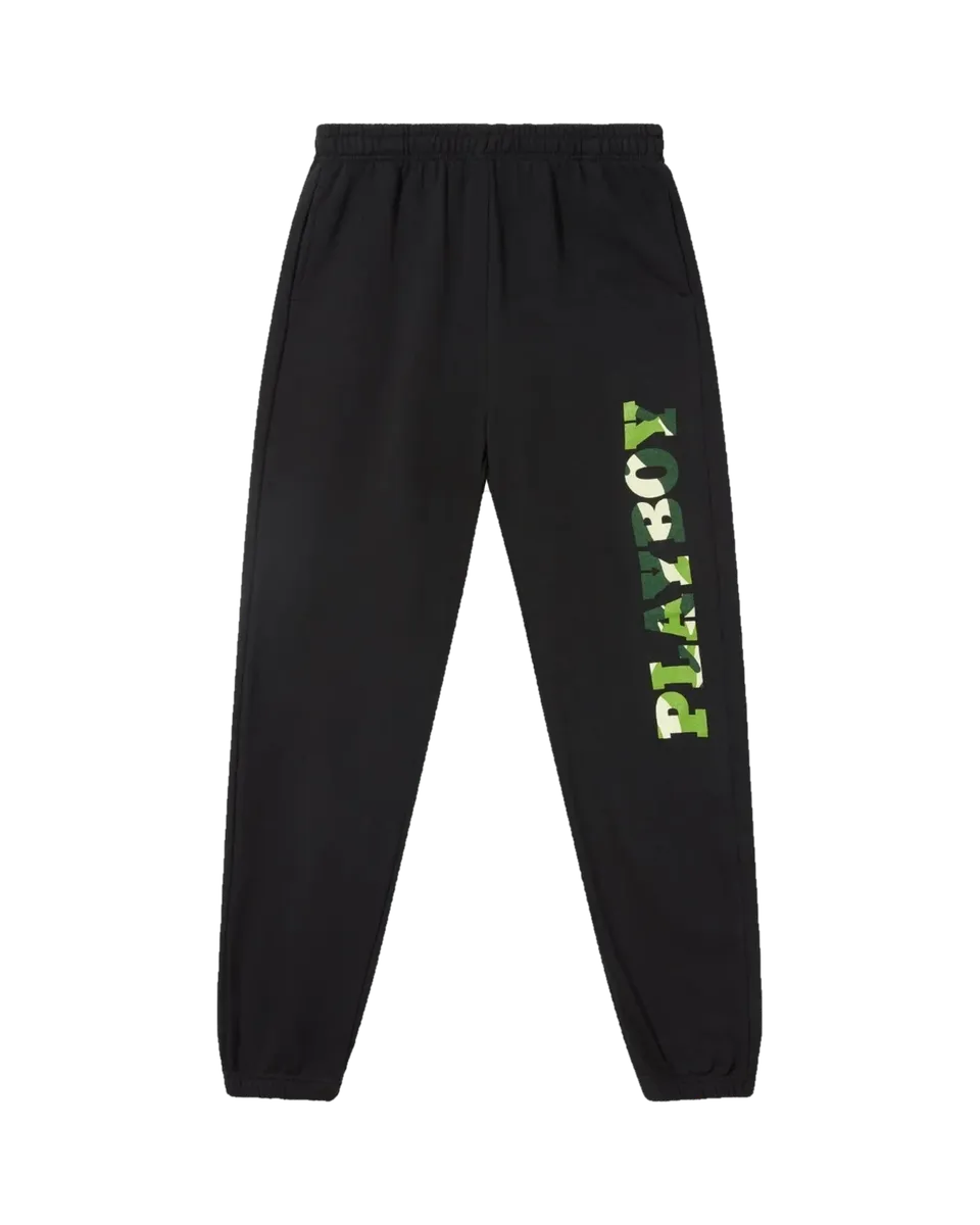 Playboy Hare Green Camo pantaloni tuta mimetici felpati