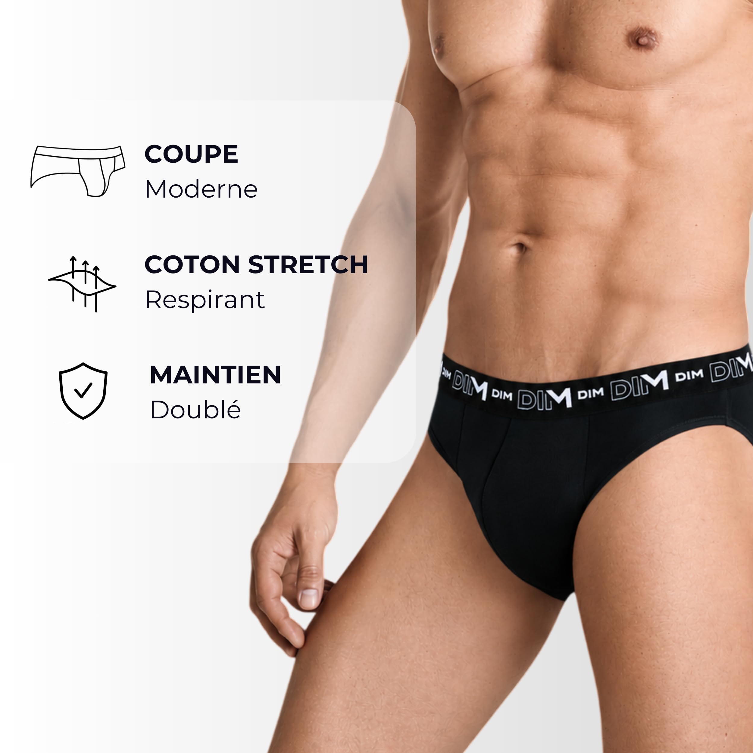 DIM Slip Uomo cotone elasticizzato x3 sostegno ottimale