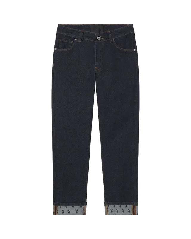 Playboy x John Richmond Denim Pants jeans blu scuro elasticizzati