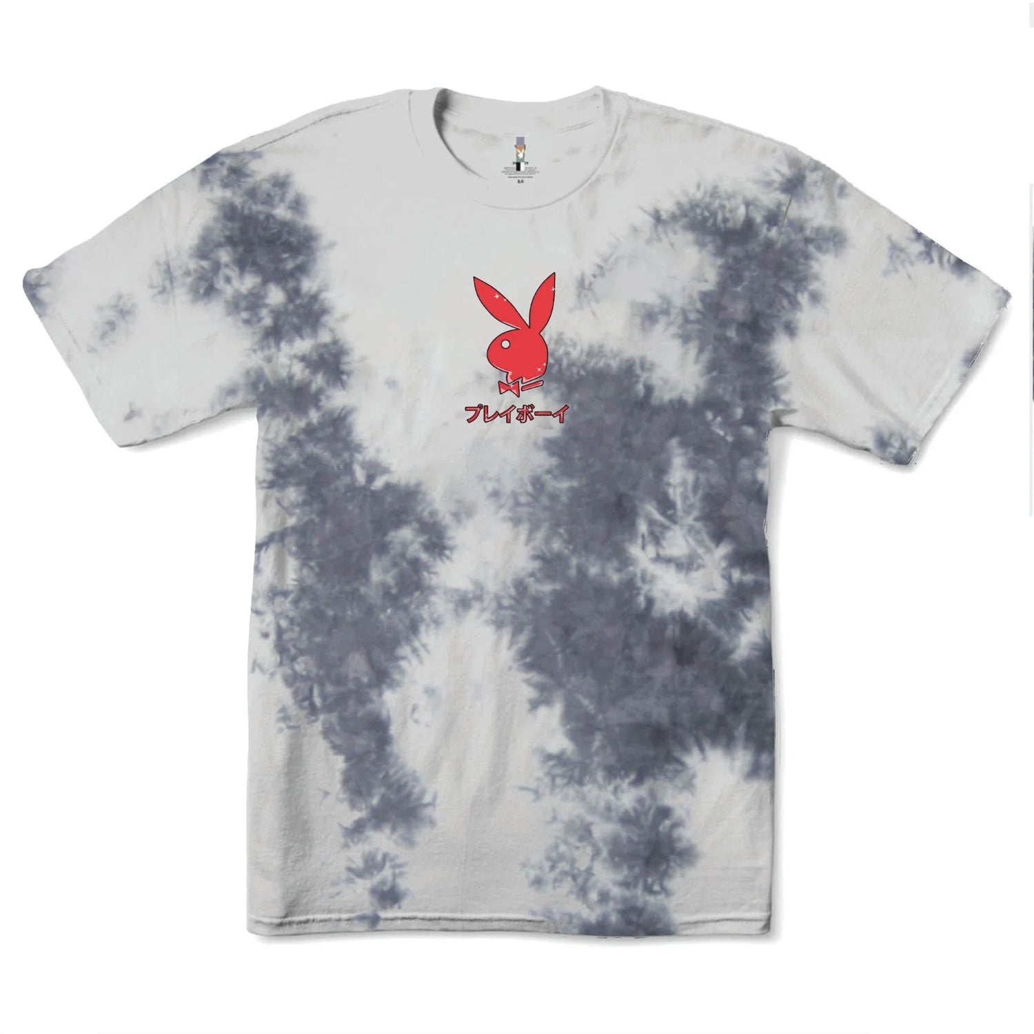 Playboy Ace of Hearts t-shirt tie-dye grigia asso