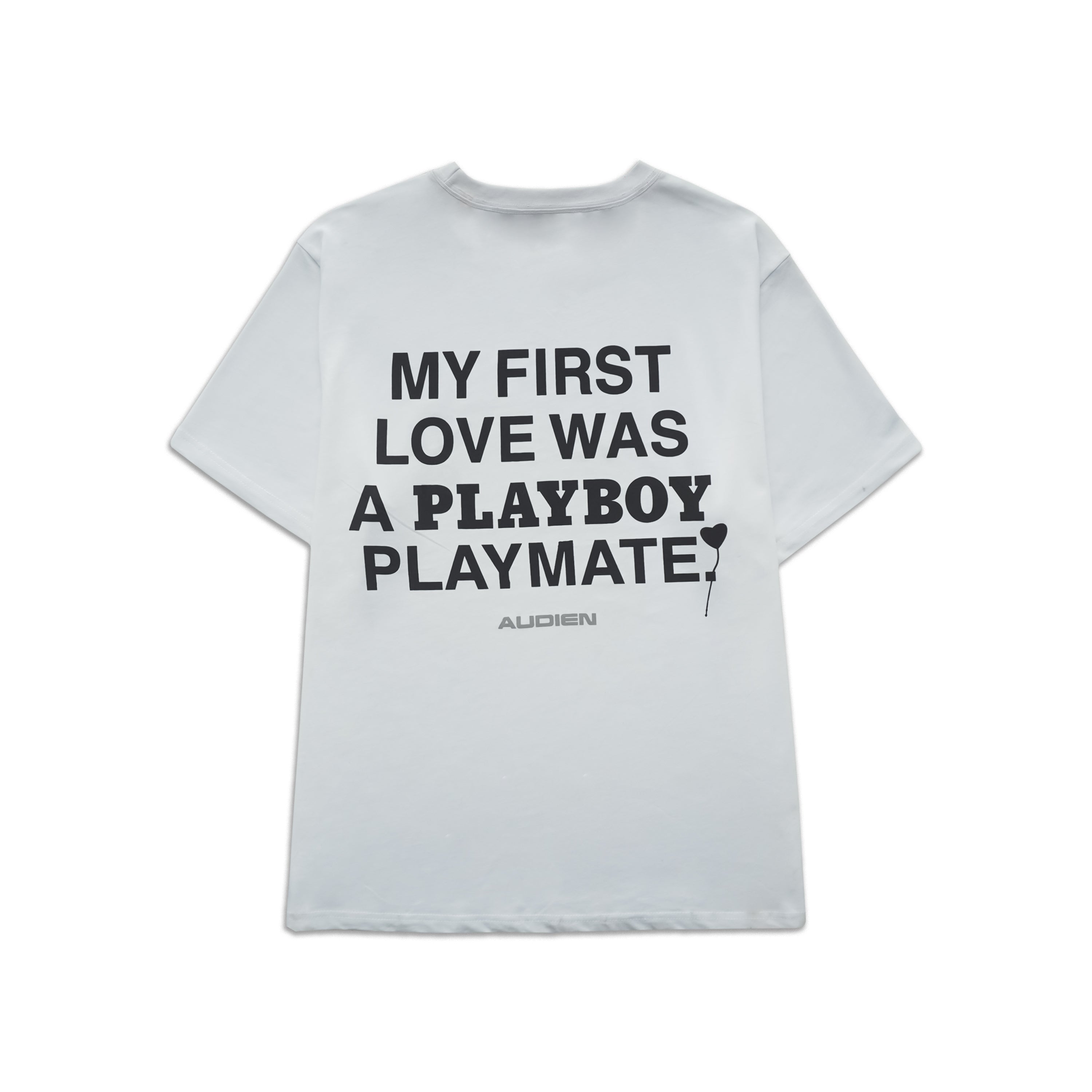 Playboy First Love t-shirt cotone bianca unisex