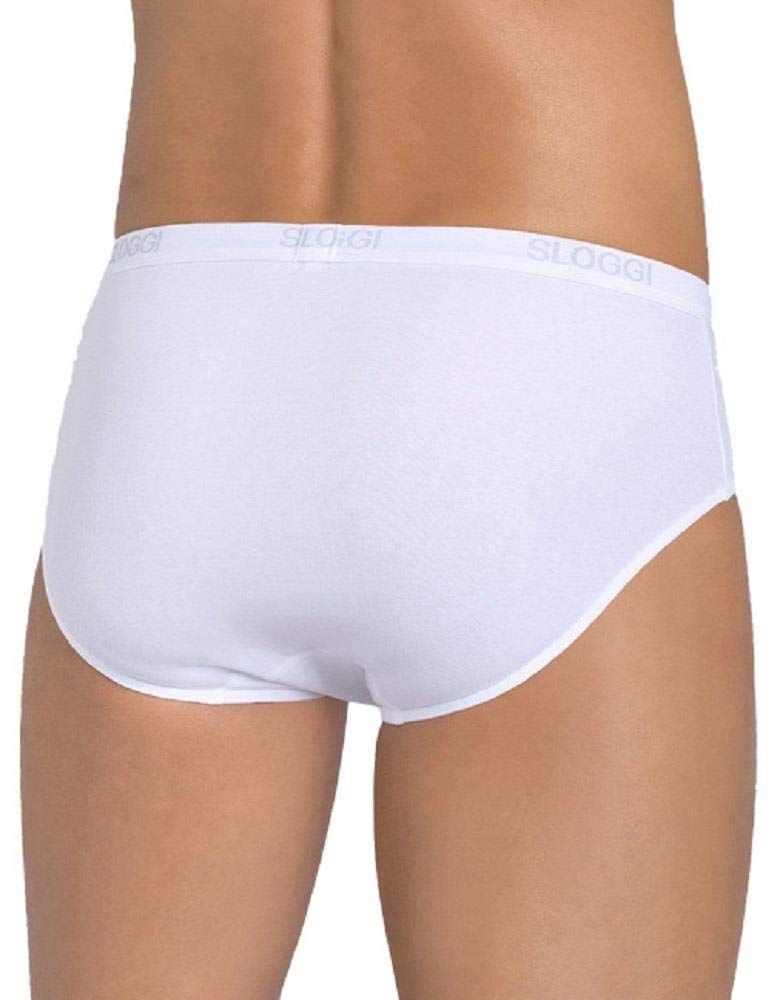Sloggi Basic Midi slip uomo 2 pezzi bianco cotone