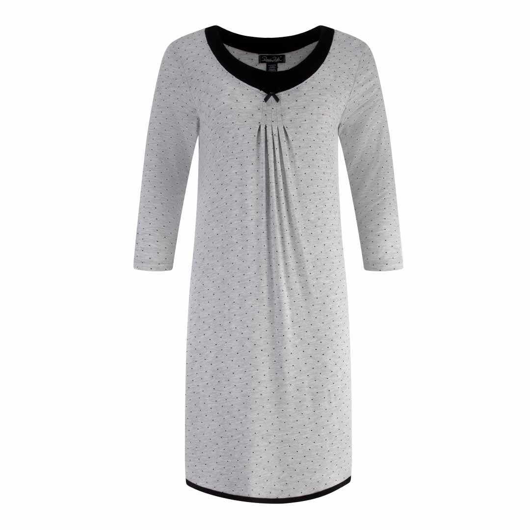 René Rofé Rayon Spandex camicia da notte grigia M morbida