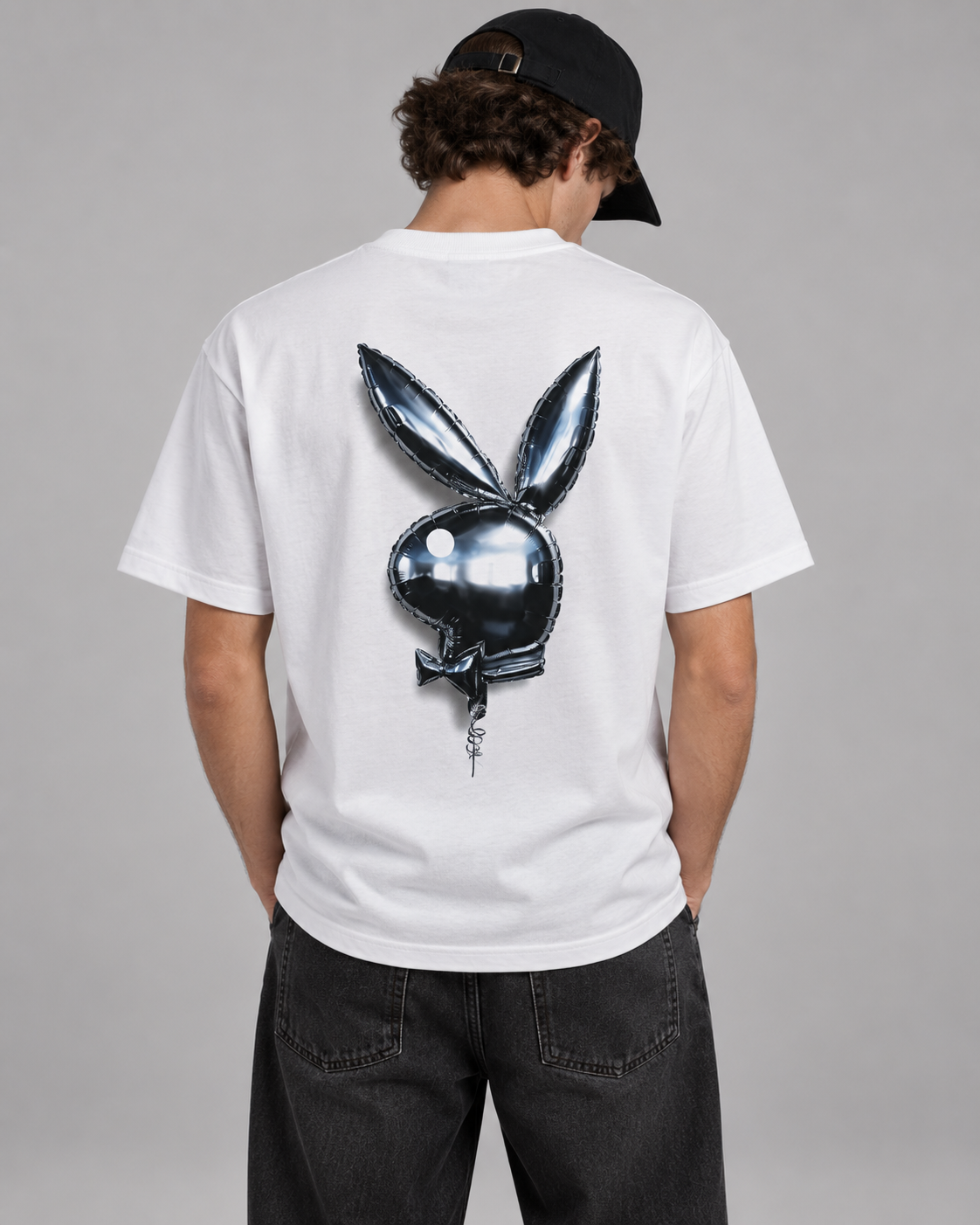 Playboy x Audien Balloon Bunny Tee maglietta bianca cotone