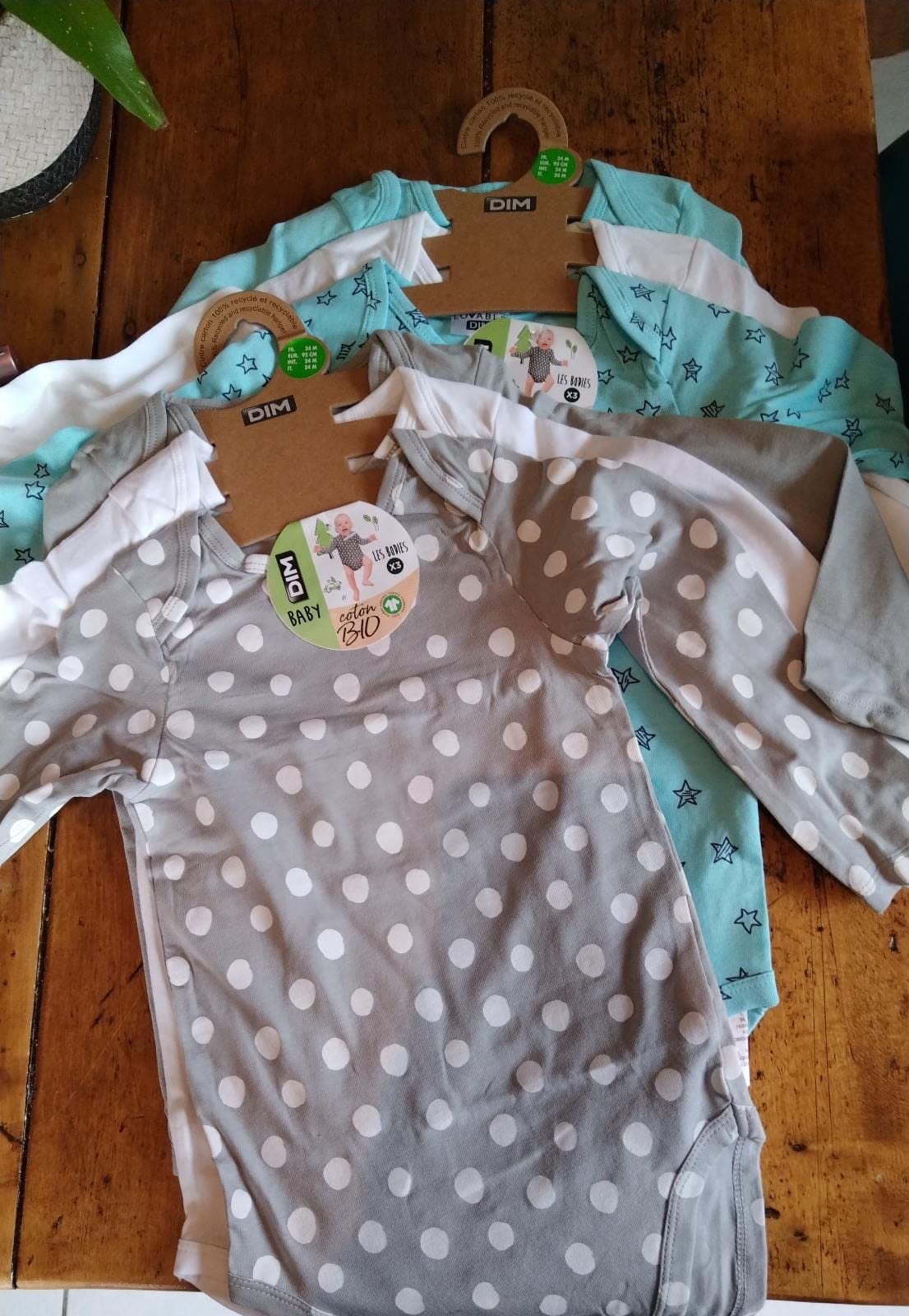 Dim Baby set 6 body bimbi cotone bio unisex