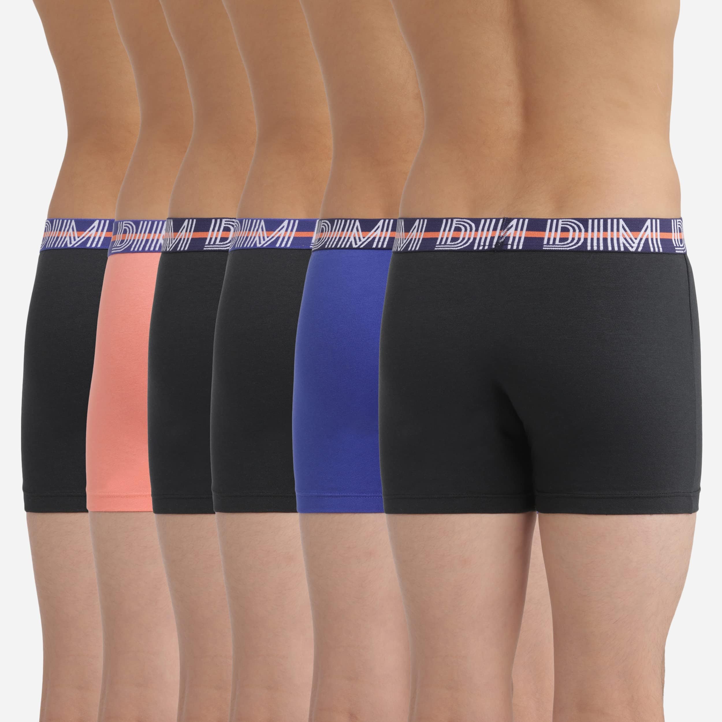 DIM Ecodim boxer ragazzo x6 blu/nero/arancio 10 anni cotone